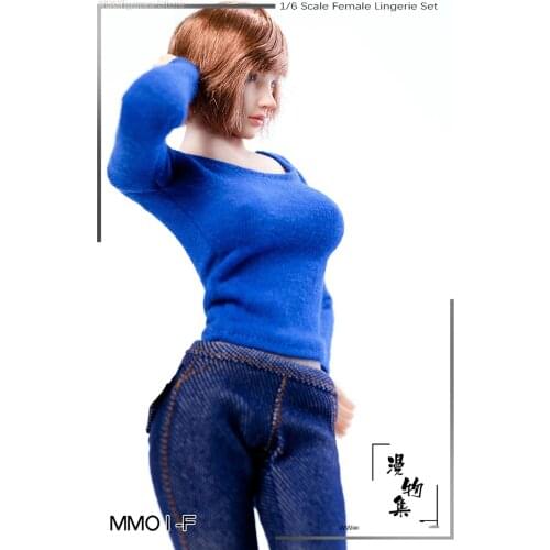 1/6 long-sleeved round neck bottoming shirt Lingerie no pants For 12" Female PH TBL JO Action Figure Body Toy