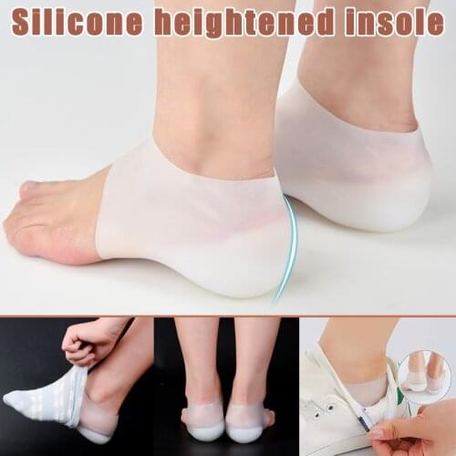 1 Pair Invisible Height Lift Heel Pad Sock Liners Increase Insole Pain Relieve for Women Men H9