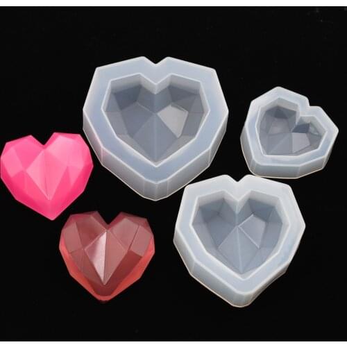1 PC SNASAN Silicone Mold Crafts heart Resin Silicone Mould Jewelry Making charms epoxy resin molds