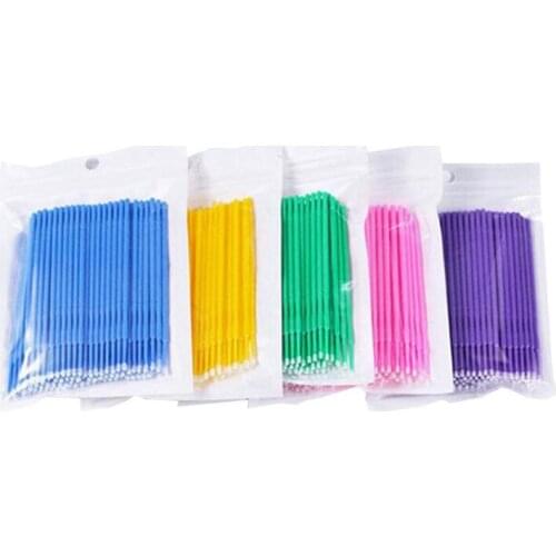 100PCS/Pack Microbrushes for Eyelash Extension Makeup Brushes Swab Disposable Individual Applicators Mascara Eyelashes Brushes