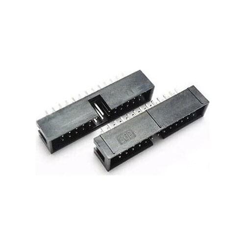 1000 Pcs Shrouded Box header IDC Socket 2.54mm 2x13 Pin 26 P straight Male square pin 0.64mm 2 rows 2.54 Through hole DIP
