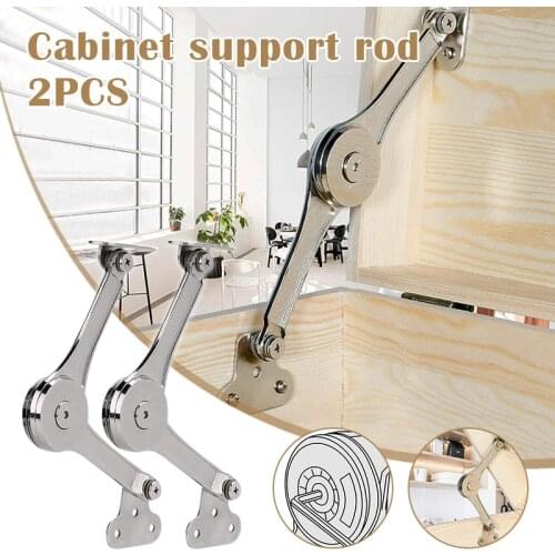 2Pcs Heavy Duty Lid Support Hinges Soft Close Folding for Kitchen Cabinet Lift Up Flap Stay Support Hardware 75/90/110 degree