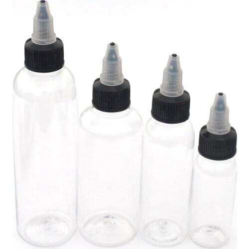 25pcs 30ml/60ml/100ml/120ml PET Bottle E Liquid Refillable Bottle with Pen Shape and Twist Off Caps Empty E Juice Dropper Bottle