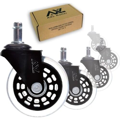 5 pcs 2.8 inch Rollerblade Office Chair Caster Wheels Replacement, Heavy Duty Casters, Safe for All Floors