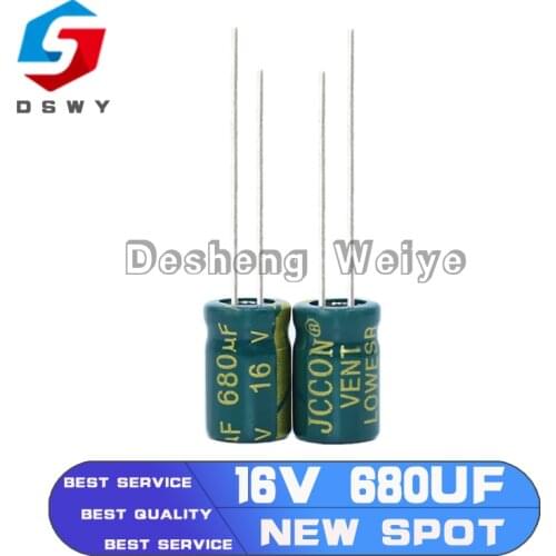 50PCS Higt Quality 16V680UF 8*12MM 680UF 16V 8*12 Electrolytic Capacitor