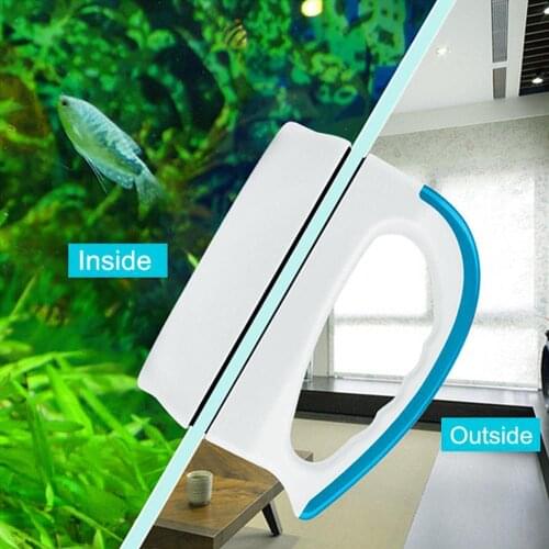 White Mini Plastic Magnetic Floating Fish Tank Glass Cleaning Brush Algae Scrubber Aquarium Tool Water Tank Cleaning Equipment