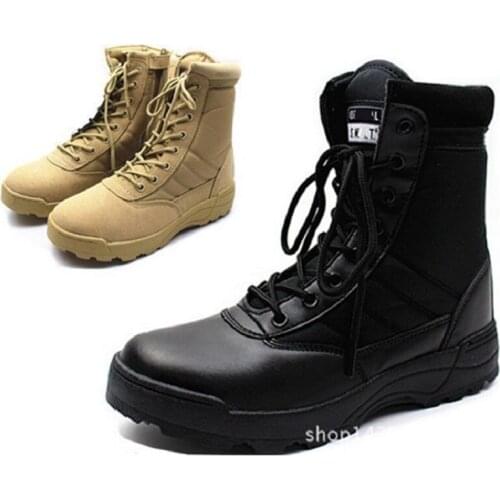 PLUS SIZE:36-46 New Us Military Leather Combat Boots for Men Combat Bot Infantry Tactical Boots Askeri Bot Army Bots Army Shoes
