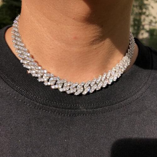 10 mm hip hop jewelry all ice CUBAN CHAIN