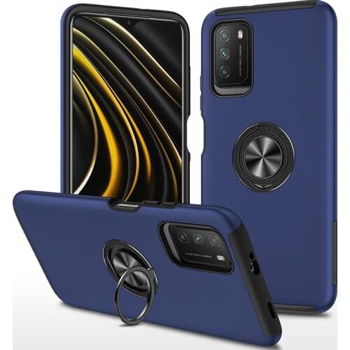 Poco M3 F3 X3 Pro Case Luxury Shockproof Armor Ring Stand Phone Cover Xiaomi Poco X3 NFC X3Pro PocoM3 PocoF3 X3NFC Cover Capa