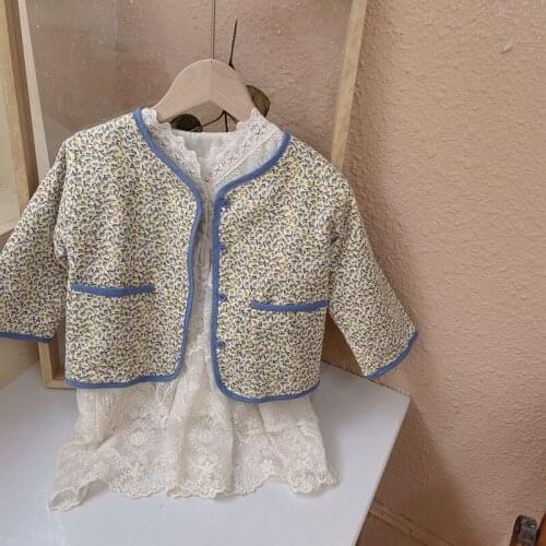 Girls Babys Kids Coat Jacket Outwear 2021 Floral Thicken Winter Autumn Top Cotton Toddler Cardigan Childrens Clothing