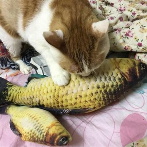 Cat Toy Fish Realistic Plush Toy Simulation Catnip Soft Gift for Pet Chewing GQ