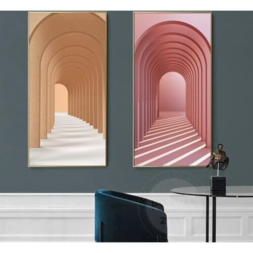 Islamic Arches Architecture Canvas Paintings Moroccan Arch Mosque Muslim Posters Prints Wall Art Picture for Living Room Decor