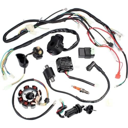 MotorcycleATV Ignition set CG125 150 250CC Complete Wiring Harness CDI STATOR Ignition Electric Quad Dirt Pit Bike Chinese Parts