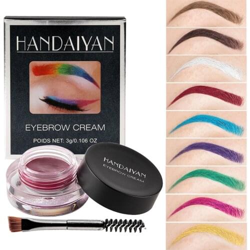 12 Color Eyebrow Cream Enhancers Long-lasting Waterproof Air-cushion Dye Eye Brows Gel Color Tinted Liquid Eyebrows Tint Makeup