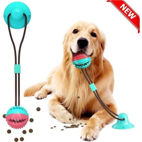 Multifunction Pet Molar Bite Toy Interactive Fun Pet Leakage Food Toy With Suction Cup Pets Ball Toy Pet Toys Dog Toys Rubber U3