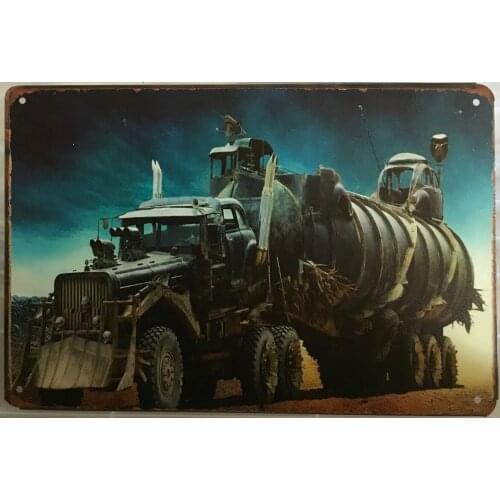 MAD MAX Truck Rustic Vintage Metal Tin Sign Decor Pub Home Door Vintage Wall Art Poster Plaque