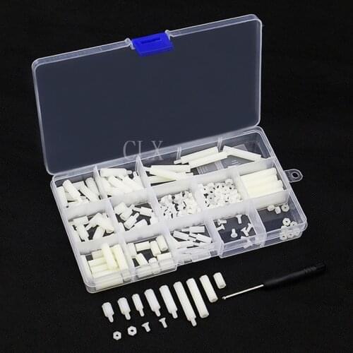 210 pcs/lot Raspberry Pi Screws Kits Plastic Screws and Nuts + Screwdriver + Storage Box Case for Raspberry Pi 3 for Arduino