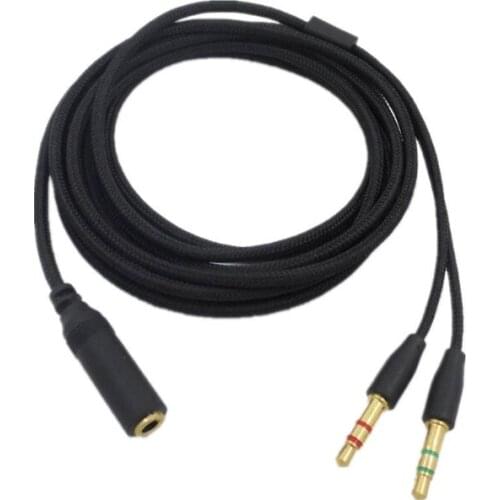 2021 New Earphone Cable Headphone Adapter Splitter Headset Microphone For -Razer