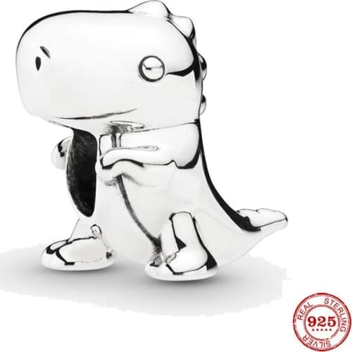 New 925 Sterling Silver Bead Dino the Dinosaur Charm ​​​DIY Fine Beads Fit Original Pandora Charms Bracelet Jewelry 2021