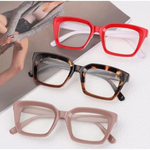 Oversized Square Reading Glasses Men Women Large Frame Fashion Presbyopia Eyeglasses Diopter +1.0~+4.0 Visor Care