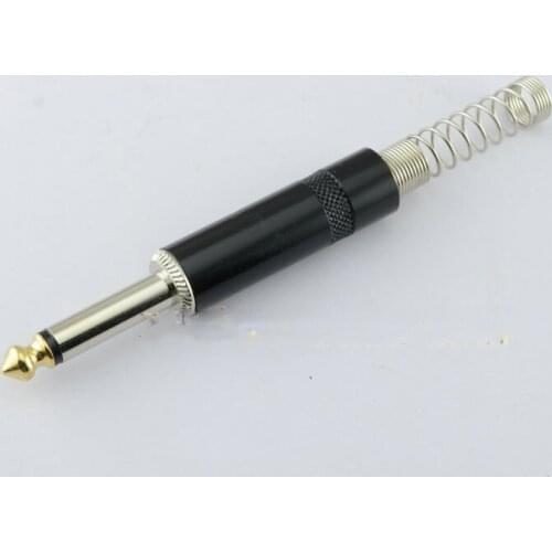 Wholesale 10pcs/lot male 1/4" mono 6.35mm PLUG FOR MIC Microphone Speaker 5002
