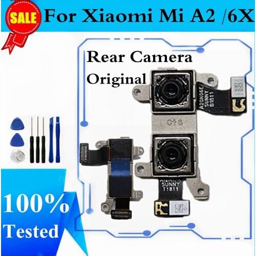 Original Back Camera For Xiaomi Mi A2 MiA2 Rear Back Big Camera Module Flex Cable For Xiaomi 6X Mi 6X Mi6X Camera Replacement