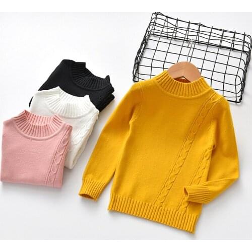 Baby Girl Winter Clothes 2018 Girls Autumn and Winter Baby Pullover Bottoming Shirt Fashion Childrens Sweater Kids Knit Sweater