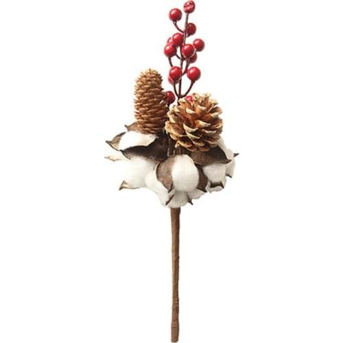 [pay On Place] Artificial Flower Cotton Berry Pine Cone Garden DIY Stage Party Home Decor