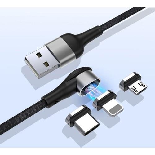 PMXBT Magnetic Cable Fast 3A For iPhone 11 XR Samsung Charger Quick Charge 3.0 Micro USB Type C Magnet Phone Charging Data Cord