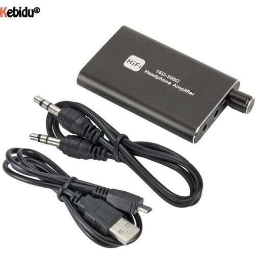 Portable Audio HIFI Headphone Amplifier Mini Earphone 3.5mm Aux Two-stage gain switch for iPhone Android Music Player