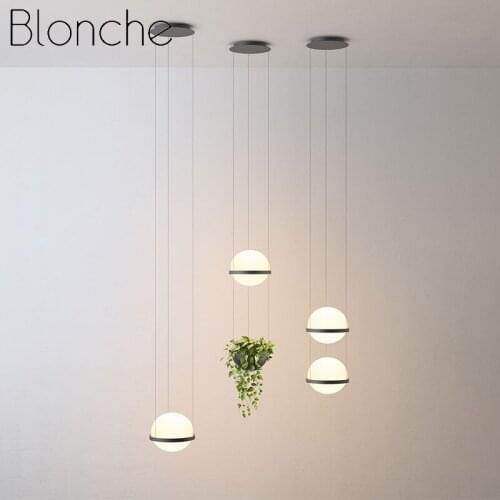 Blonche Modern Pendant Lamp Led Glass Hanging Lights Home Decor Lighting for Bedroom Living Room Kitchen Loft Fixtures Luminaire