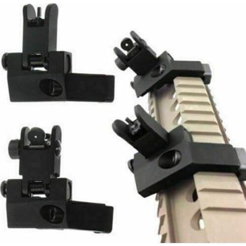 Tactics 45 Degree IRON SIGHTS Flip Up Rapid Transition BUIS Set Fit 20mm Picatinny Weaver Rail Mount Hunting Accessories