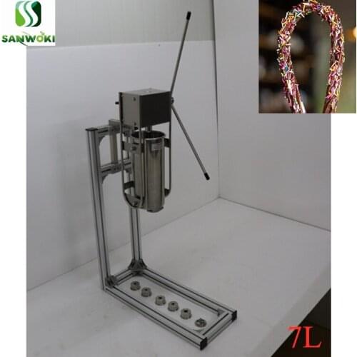 Vertical 7L manual churros making machine churro churrera maker machine Spanish dough sticks forming machine churro donut maker