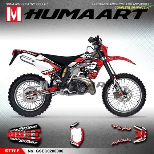 HUMAART Dirt Bike Graphics Waterproof Stickers Vinyl Deco Kit for Gas Gas EC125 EC200 EC250 EC300 2002 2003 2004 2005 2006