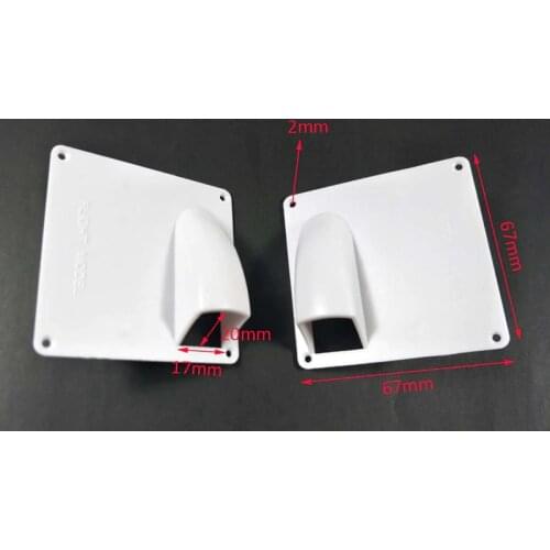 1 Pair Of Plastic White RC Fixed Wing Airplane Servo Covering Plate Cover Board