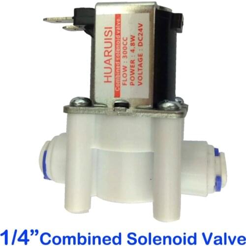 1PCS 14" Ro water machine quick assembly wastewater combination solenoid valve DC24V water purifier accessories manufacturers