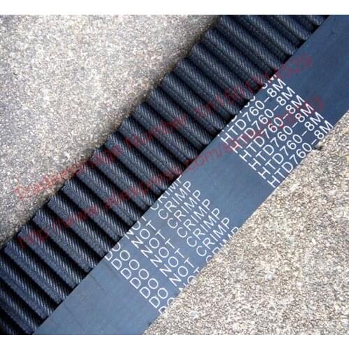 1pc 760-HTD8M-15 Timing belt length 760mm width 15mm pitch 8mm Neoprene Rubber HTD 8M 760 15 STD S8M Timing belts free shipping