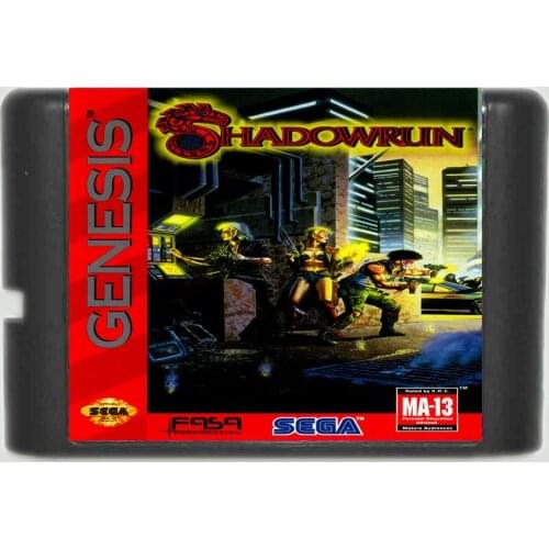 Shadowrun 16 bit SEGA MD Game Card For Sega Mega Drive For Genesis