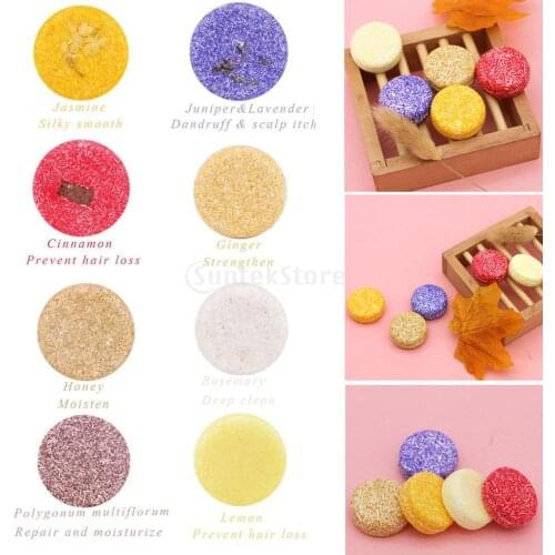 7pcs Assorted Natural Shampoo Soap Bar Hair Nourishing Glossing Handmade Hair Shampoo Soap Bar Pure Plant Hair Care Soap
