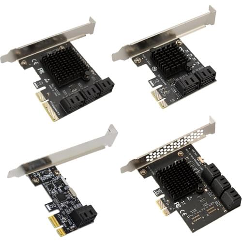 SATA PCI-E Adapter 2 Ports SATA 3.0 to PCIe x1 x16 Expansion Adapter Card SATA PCI-e PCI Express Converter Computer Accessory