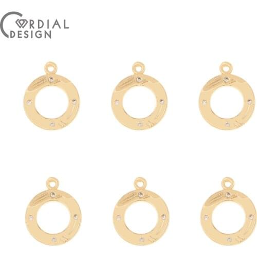 Cordial Design 100Pcs 14*18MM Jewelry Accessories/DIY Connectors/Pendant/Copper/Hand Made/Jewelry Findings & Components/Charms