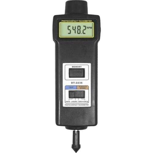 Digital Handheld Tachometer Functional RPM Meter DT-2236