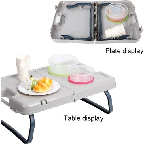 Home Portable Folding Bed Notebook Support Storage Box Frame Bedroom Living Room Small Computer Desk Student Study Table Set