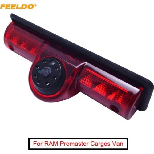 FEELDO Car LED Brake Light IR Rear View Camera For RAM Promaster Cargos Van Reversing Park Camera #FD-5372