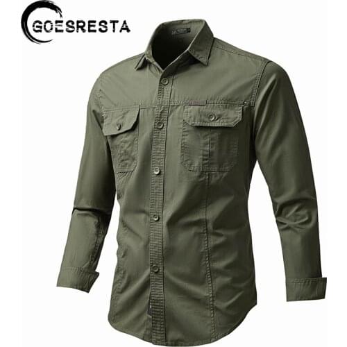 Мужские приталенные рубашки GOESRESTA China At AliExpress