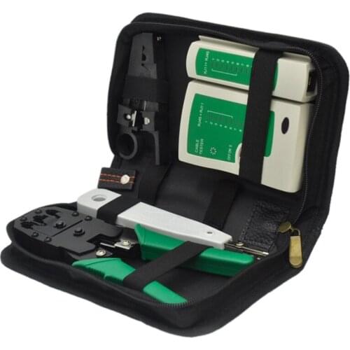 HHO-5Pcs/Set Network Ethernet Cable Tester Rj45 Kit Crimper Crimping Tools Punch Down Rj11 Cat6 Wire Detector Qjy99 Stripping Cr