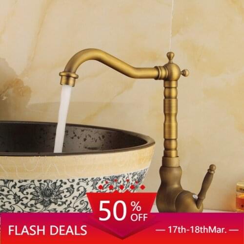 Art Basin Antique Kitchen Faucet Hot and Cold Basin Faucet Bathroom Kitchen and Bathroom