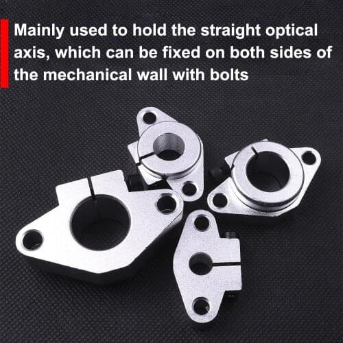 Hot 2PCS 8/12/16/20mm SHF Flange Mount Linear Rail Aluminum Alloy Shaft Support Linear Rod Shaft Support