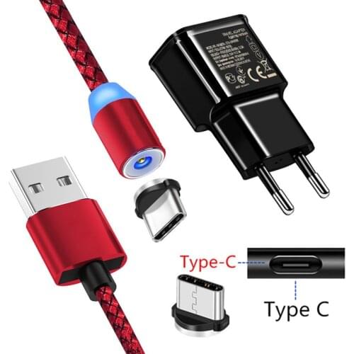 5V 2A USB Charger Magnetic Type C Charge Cable For Samsung Galaxy S9 A30 A70 M30s Huawei P30 Pro P20 lite Honor view 10 20 Phone