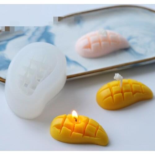 Mango Candle Silicone Mold Simulation fruit Mold DIY Aromatherapy Plaster Candle Mold Fondant Tools